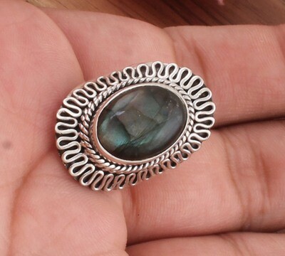 AAA+Quality Natural Labradorite Gemstone Solid 925 Sterling Silver Ring | Oval Blue Fire Stone Handmade Jewelry | Women Wedding Jewelry | Anniversary Gifts For Him AAA+Quality Natural Labradorite Gemstone Solid 925 Sterling Silver Ring | Oval Blue Fire Stone Handmade Jewelry | Women Wedding Jewelry | Anniversary Gifts For Him