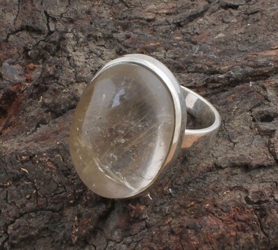 Top+Quality Natural Golden RutileGemstone Ring 925-Sterling Silver Ring,Boho Ring,Simple Oval Shape Cut Stone Ring, Women Wedding Gifts Item Ring