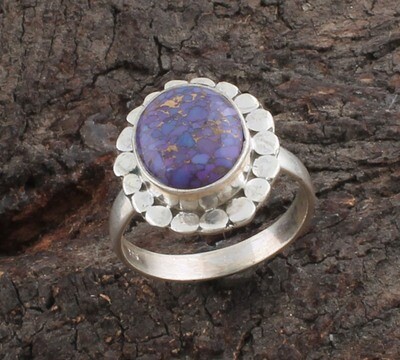 Amazing Purple Copper Turquoise Gemstone Ring | Round Shape Weddings Gifted Ring | Solid 925 Sterling Silver Ring | Women Gifts Item Ring. Amazing Purple Copper Turquoise Gemstone Ring | Round Shape Weddings Gifted Ring | Solid 925 Sterling Silver Ring | Women Gifts Item Ring.