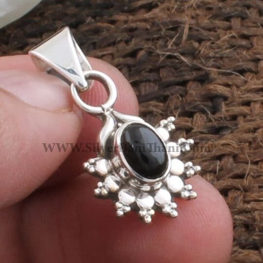 Black Onyx Pendant-Oval Cabochon Pendant-925 Sterling Solid Silver Pendant-Gemstone Jewelry-Gemstone Pendant-Labour Day Gift Pendant-Etsy