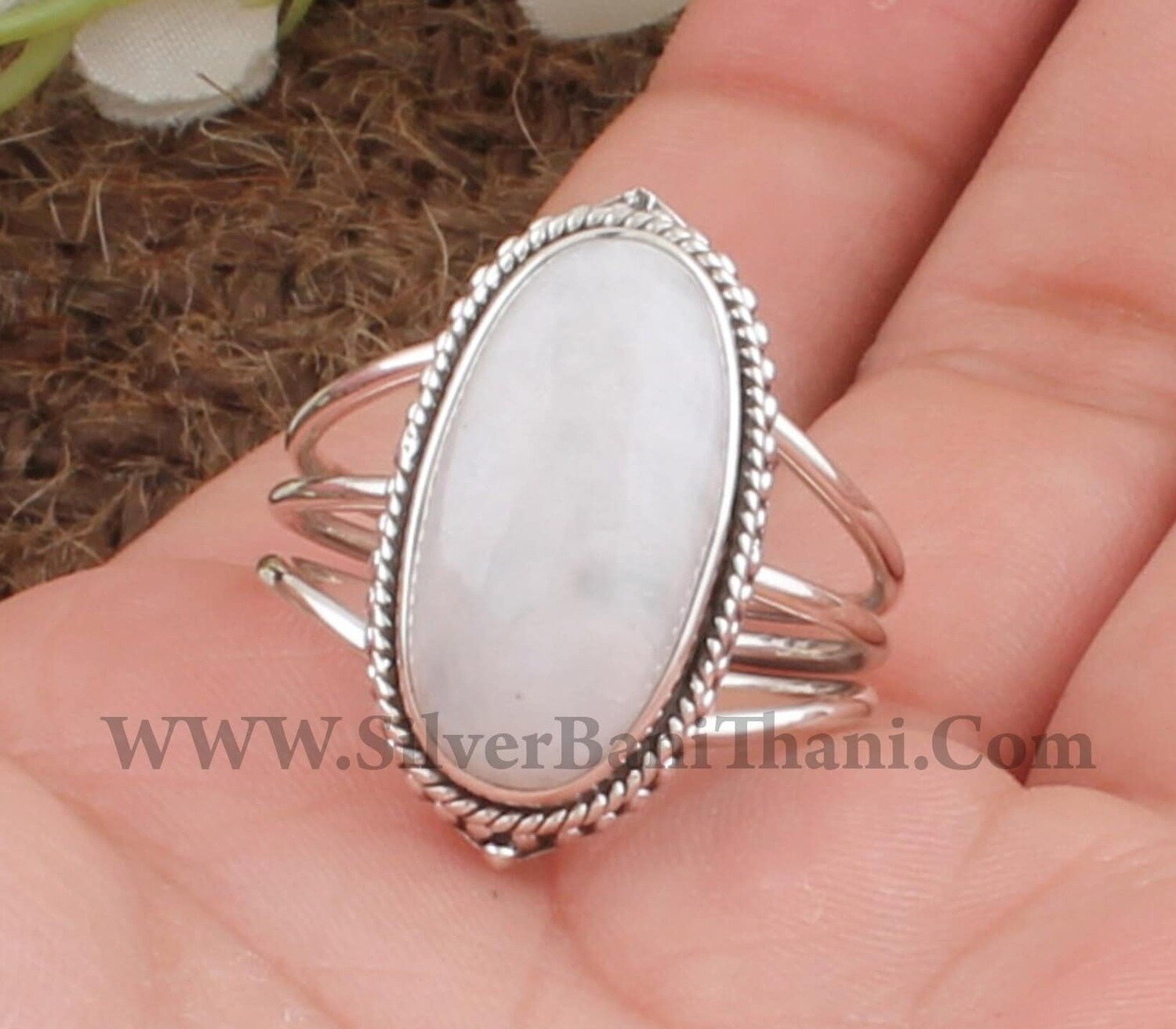Rainbow Moonstone Ring-Solid Silver Ring Sterling Silver Ring-Rainbow Moonstone Semi  Stone Ring-Middle Finger Stone Ring 2021 BESTSELLER