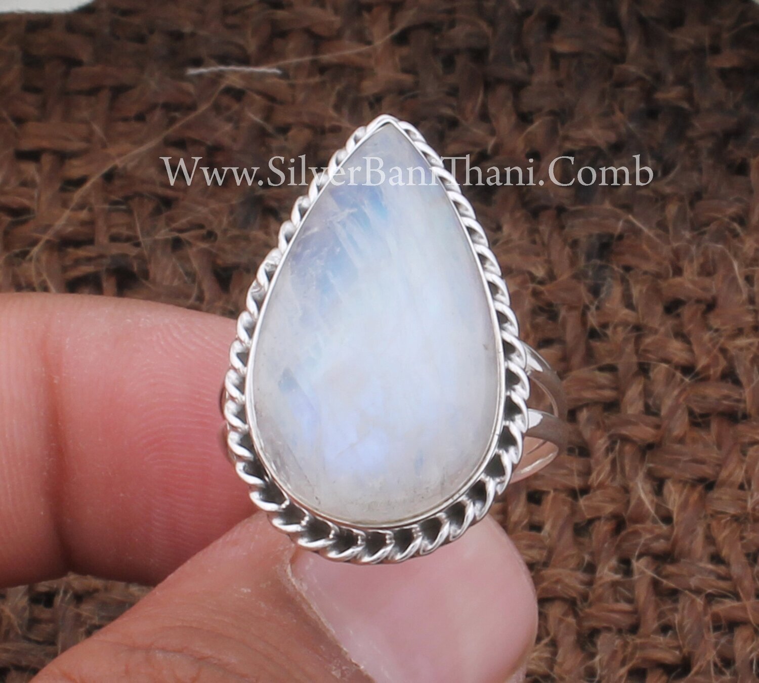Genuine Moonstone Ring Moonstone Silver Ring Handmade 925 Sterling Silver Moonstone Ring Boho Ring Moon Stone Ring Rainbow Moon stone Ring