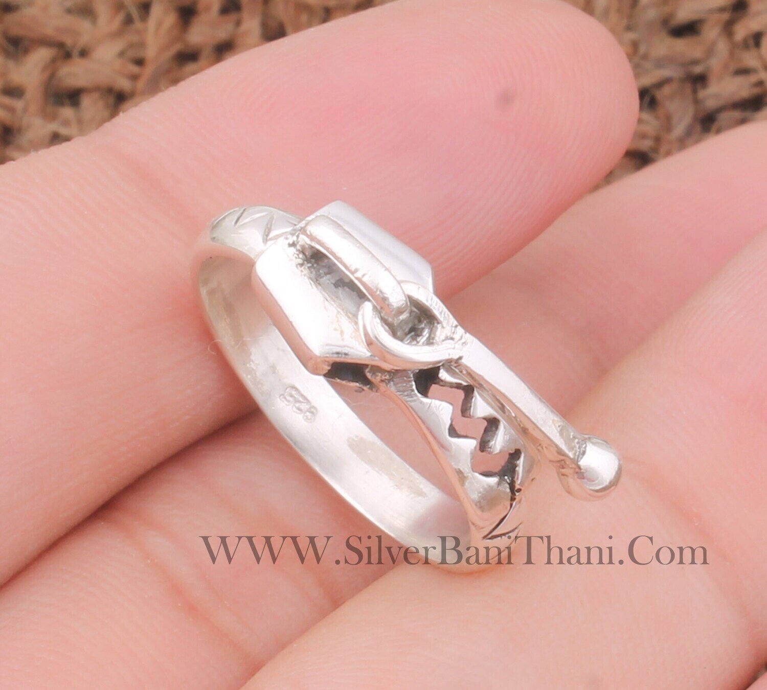 925 Sterling Silver Zipper Ring | Zip Silver Ring | Boho Ring | Bohemian Rings | Gift for Her | Boho Silver Jewelry | Women's Jewelry Gift