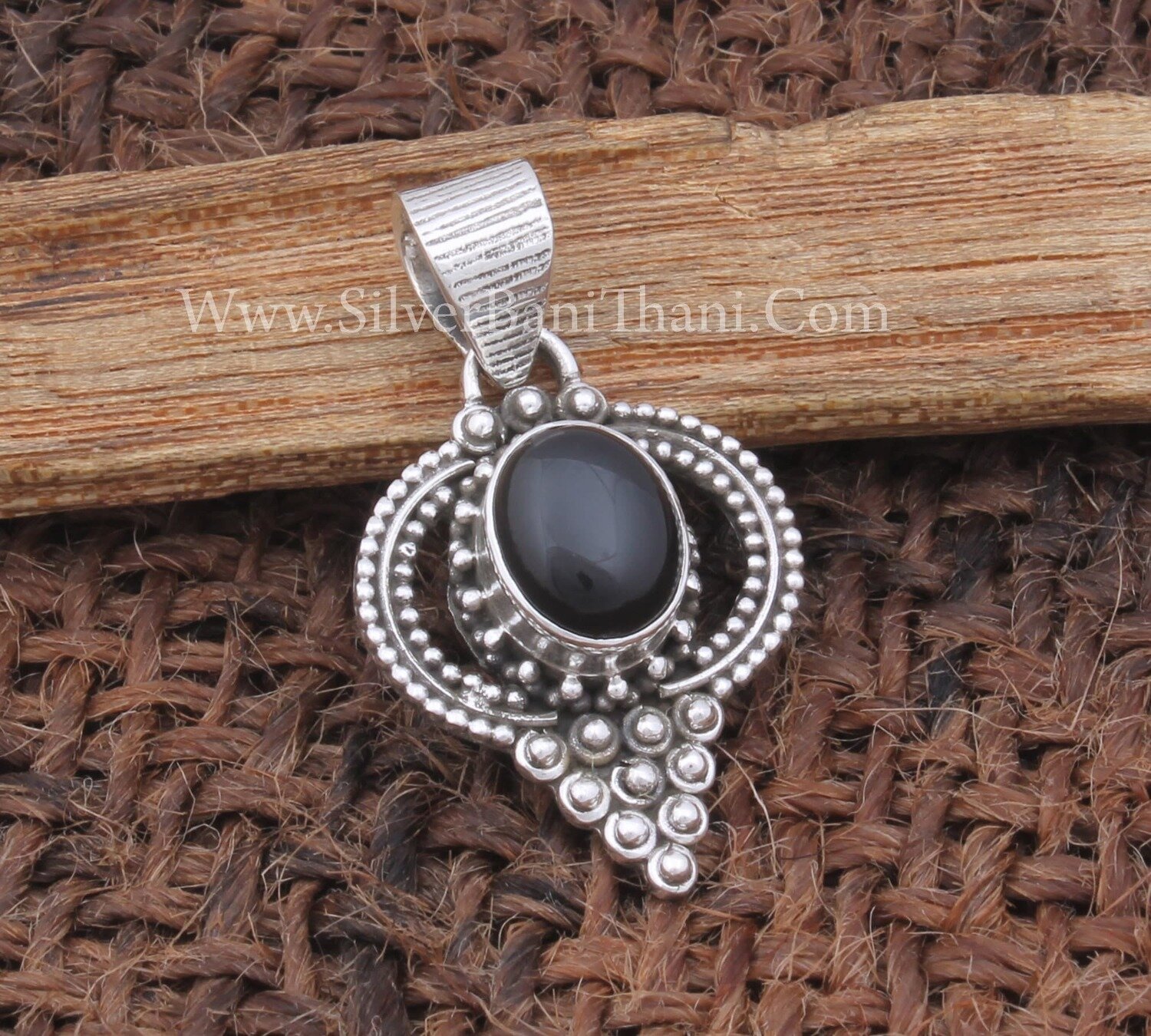 Black Onyx Solid 925 Sterling Silver Oxidized Necklace Pendant For Women Handmade Designer Onyx Pendant Gifts December Birthstone Pendant