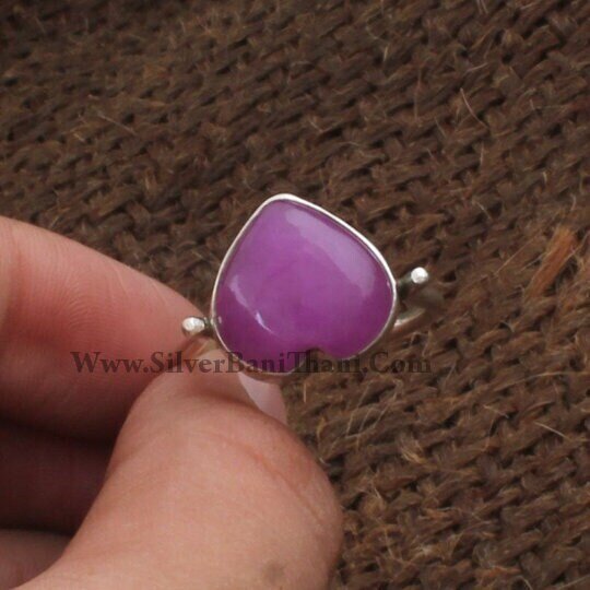 Heart Jade Ring, Heart Cabochon Ring,925 Sterling Silver Ring,Anniversary Ring,Bride Ring,Heart Purple Jade Ring, Lover Gift Ringetsy cyber