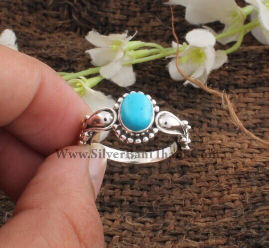 Sleeping Beauty Turquoise Ring, 925 Sterling Silver Ring, Designer Ring, Blue Color Stone, Handmade Ring, Made For Her, Christmas Gift Item