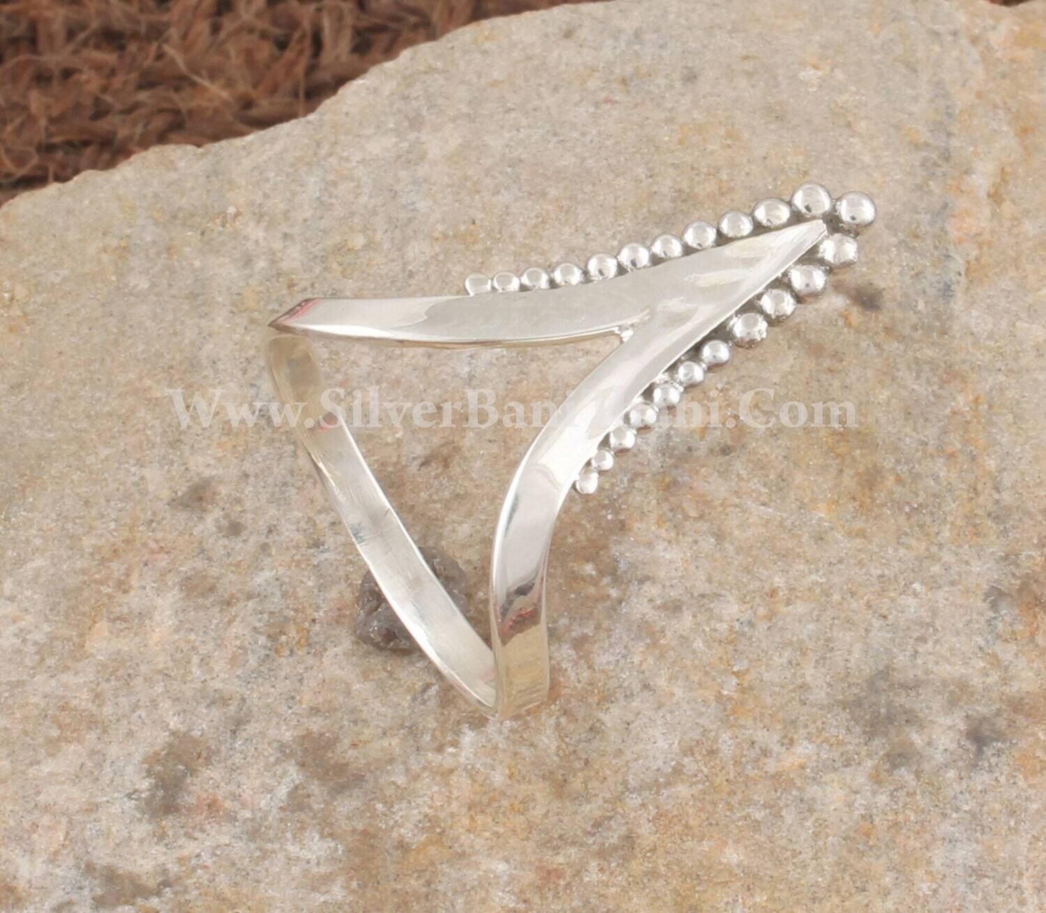 Designer Handmade Silver Band Ring | Solid 925 Sterling Silver Band Ring | Women Wedding Jewelry Ring | Silver Band Ring Present For Women