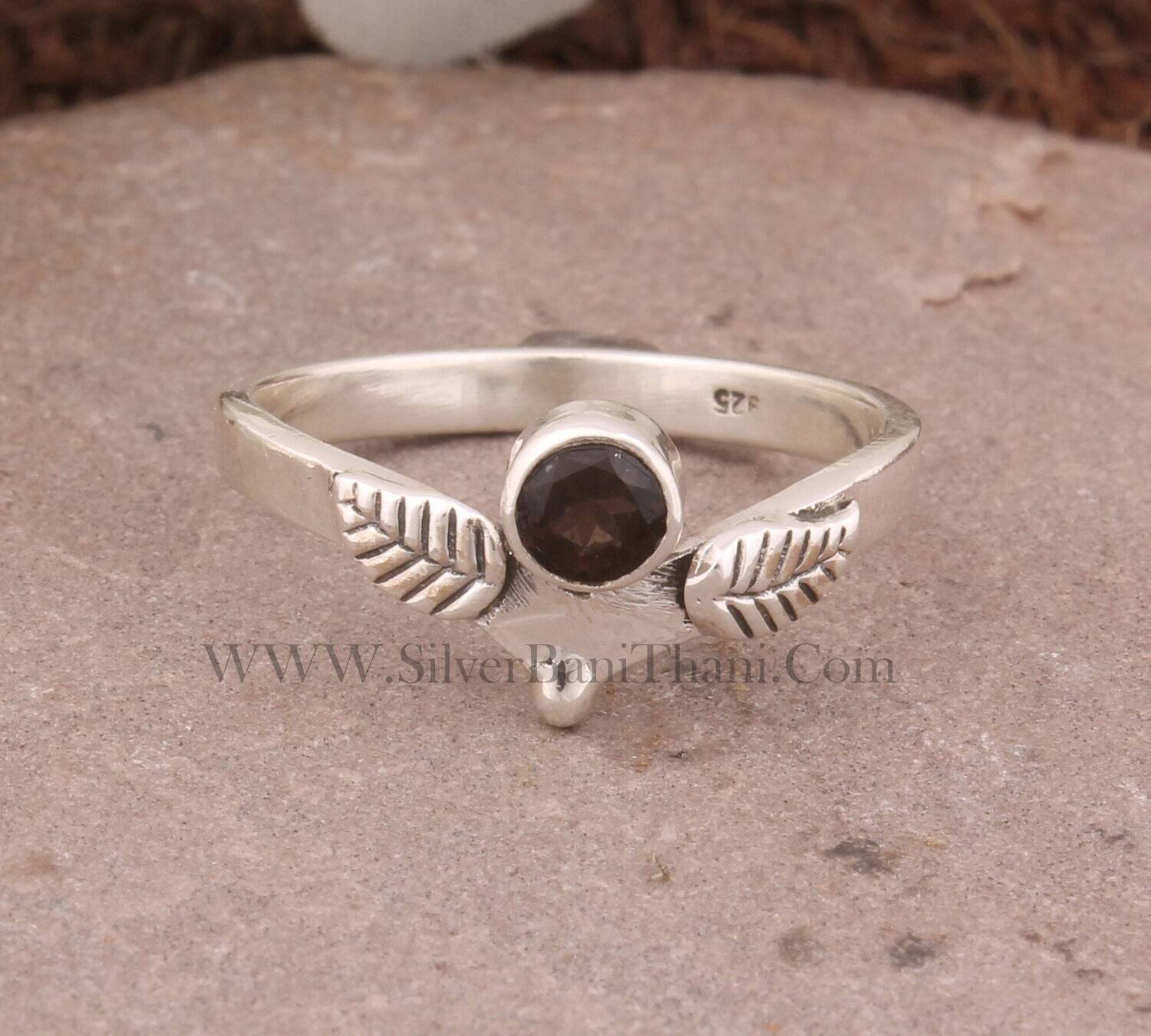 Pearl Wide Hammered Silver Band Ring | Solid 925 Sterling Silver Spinner Ring For Women Handmade Anxiety Rings For Anniversary Gift
