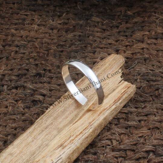 Silver Ring, Simple Plain Handmade Ring, Solid Silver Ring, Band Ring, Stacking Ring, 925 Sterling Solid Silver Ring, Gift For Girl's2022