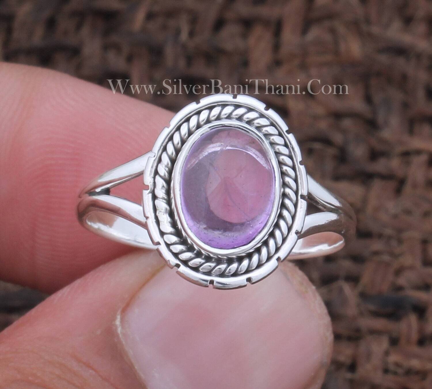 Amethyst Gemstone Silver Ring For Women Semi Precious Oval Stone Ring 925 Sterling Silver Ring Best Gift Item For Women's And Girl's  Etsy
