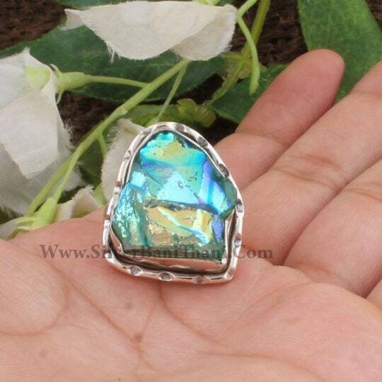 Amazing Druzy Gemstone Ring, Rough Stone Ring, Gift Item Ring, 925 Sterling Solid Silver Ring, Gemstone Jewelry, Mother Gift Ring,etsy cyber