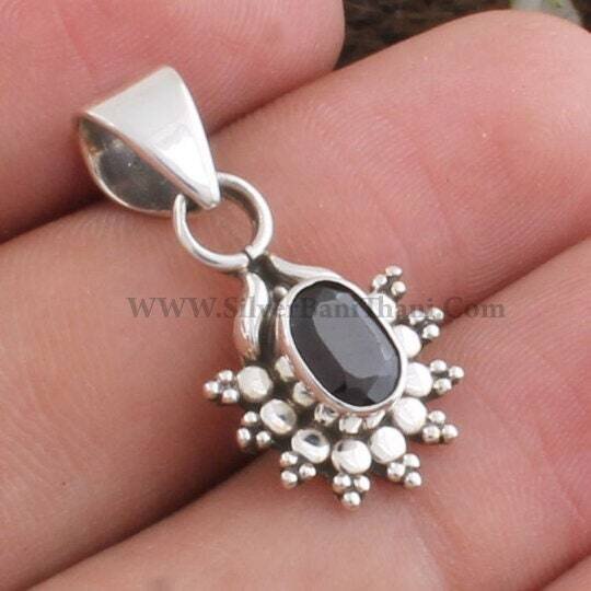 Red Garnet Pendant-Solid Silver Pendant-Boho Jewelry-Gemstone Pendant-Red Semi Precious Cut Stone Pendant-Designer Silver Pendant-Labour Day