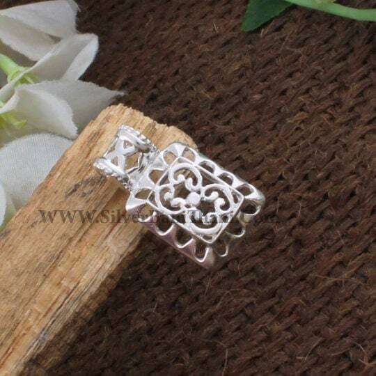 Solid Silver Pendant- 925 Sterling Silver Pendant- Handcrafted Pendant- Leaf Pendant- Antique Silver Pendant- Boho Silver Pendantetsy cyber