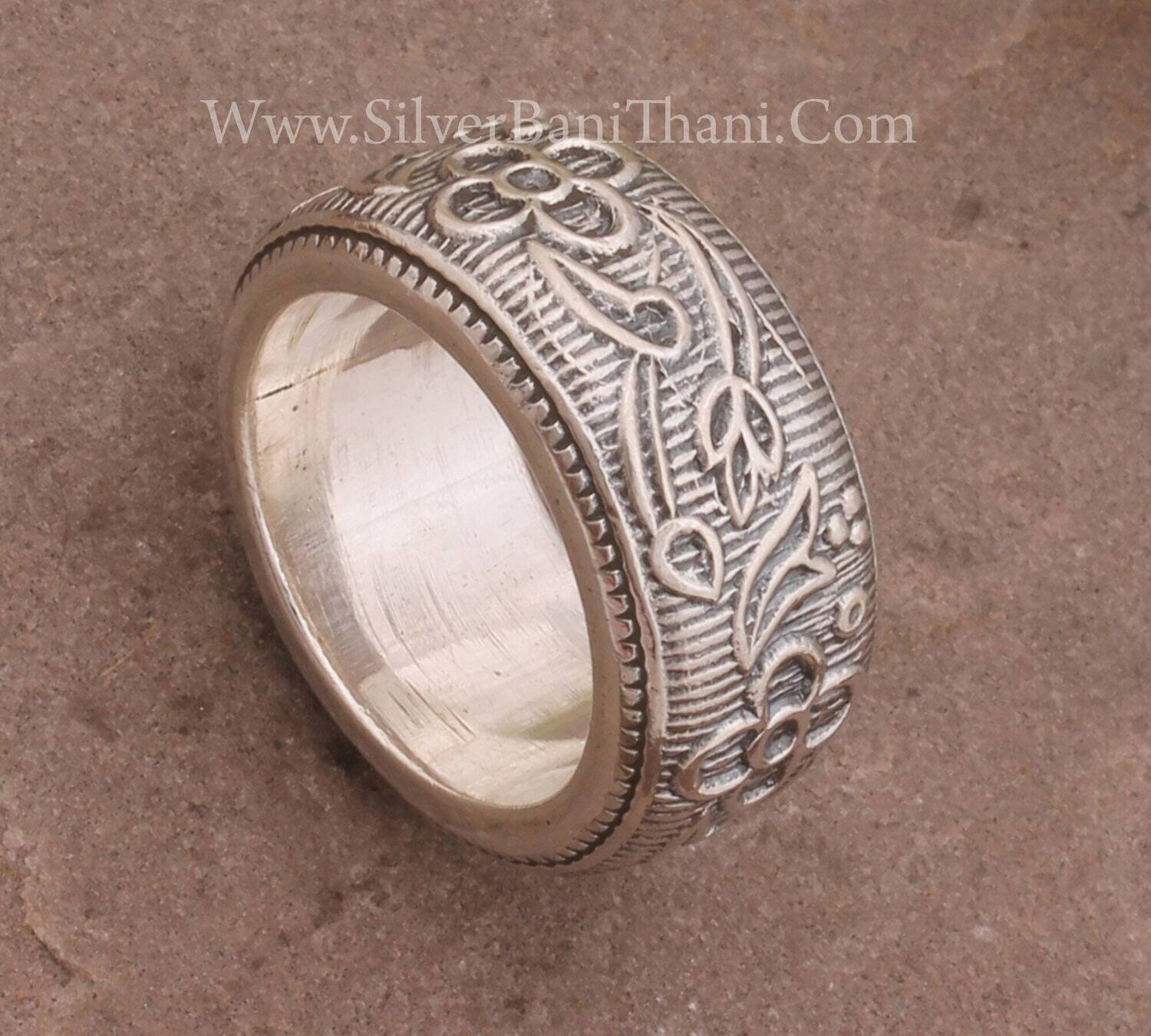 Solid Silver Band Ring Plain Silver Band 925 Sterling Solid Silver Band Ring Handmade Boho Band Ring  Thumb Band Ring  Gift For Her2022Etsy