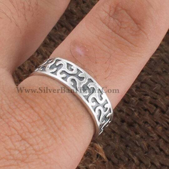 Solid Silver Band Ring Plain Silver Band 925 Sterling Solid Silver Band Ring Handmade Boho Band Ring  Thumb Band Ring  Gift For Her2022Etsy