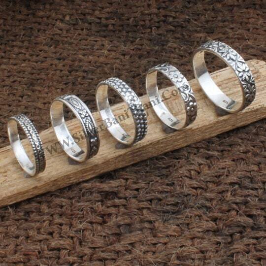 Combo Rings - Thumb Rings - Five Combo 925 Sterling Silver Rings - Best Selling Gift Rings - Handcrafted Rings - Gift For Her