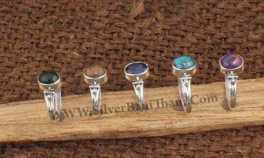 Boho Solid Silver Rings * 925 Sterling Silver Rings * Gemstone Ring * Oval Shape Stone Ring * Daily Use Middle Finger Ring * Gift For Sister