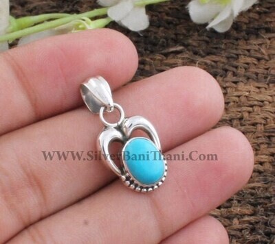 Turquoise Pendant-Rare Gemstone Pendant-Heart Design Oval Stone Pendant-Silver Jewelry-Fashionable Gift- Sleeping Beauty Turquoise-Christmas Turquoise Pendant-Rare Gemstone Pendant-Heart Design Oval Stone Pendant-Silver Jewelry-Fashionable Gift- Sleeping Beauty Turquoise-Christmas