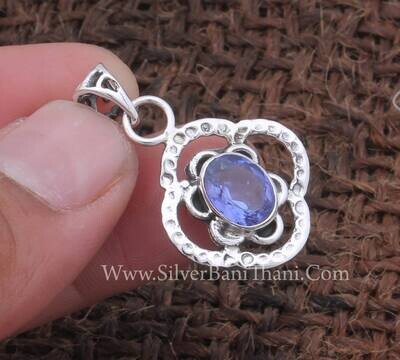 925 Sterling Silver Pendant Natural Amethyst Pendant Handmade Pendant Amethyst Pendant handmade Textured Pendant February Birthstone Pendant