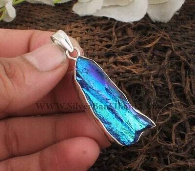 Raw Aura Quartz Gemstone Pendant | 925 Sterling Silver Pendant | Rough Gemstone Pendant | Designer Handmade Pendant |Women Jewelry Gift Idea Raw Aura Quartz Gemstone Pendant | 925 Sterling Silver Pendant | Rough Gemstone Pendant | Designer Handmade Pendant |Women Jewelry Gift Idea