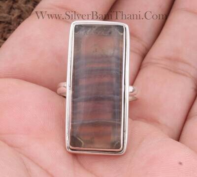 Fluorite Rectangle Bar Shape Gemstone Silver Ring | 925 Sterling Solid Silver Ring | Handmade Wedding Jewelry | Women Silver Ring For Women Gifts Her Fluorite Rectangle Bar Shape Gemstone Silver Ring | 925 Sterling Solid Silver Ring | Handmade Wedding Jewelry | Women Silver Ring For Women Gifts Her
