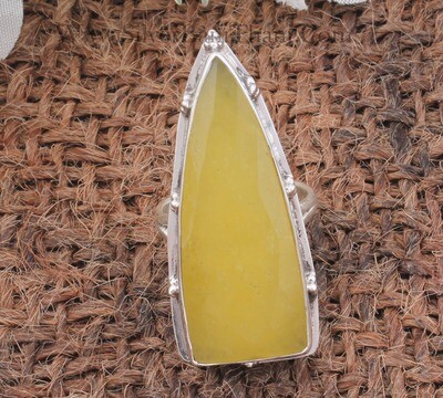 Yellow Jade Dagger Shape Gemstone Silver Ring | 925 Sterling Solid Boho Carved Silver Ring | Handmade Jewelry | Silver Dotted Ring Gift2022 Yellow Jade Dagger Shape Gemstone Silver Ring | 925 Sterling Solid Boho Carved Silver Ring | Handmade Jewelry | Silver Dotted Ring Gift2022