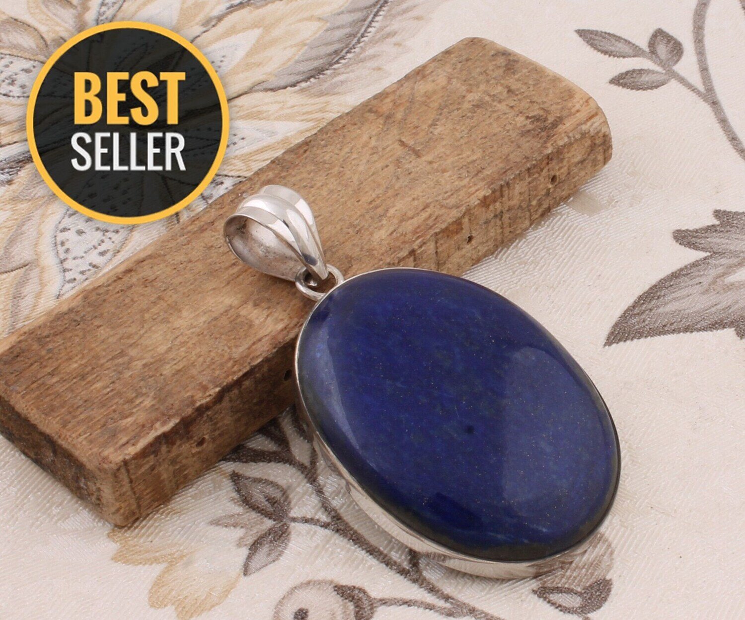 Simple Pendant Christmas Gift 925- Sterling Silver Solid Pendant Natural Laips Gemstone Pendant Opaque &amp; Cabochon Stone Boho Pendant