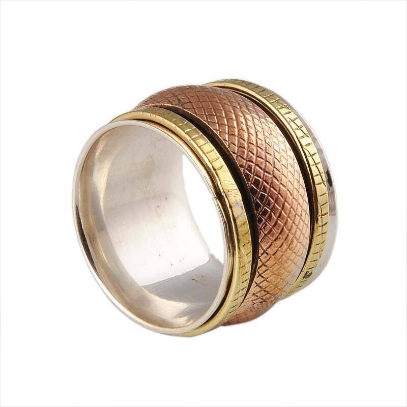 Big Size 925 Sterling Silver Ring (SPINNER RING)- -Meditation Ring- Silver Spinner Ring-925 Sterling Silver thumb Ring-Silver Band Ring