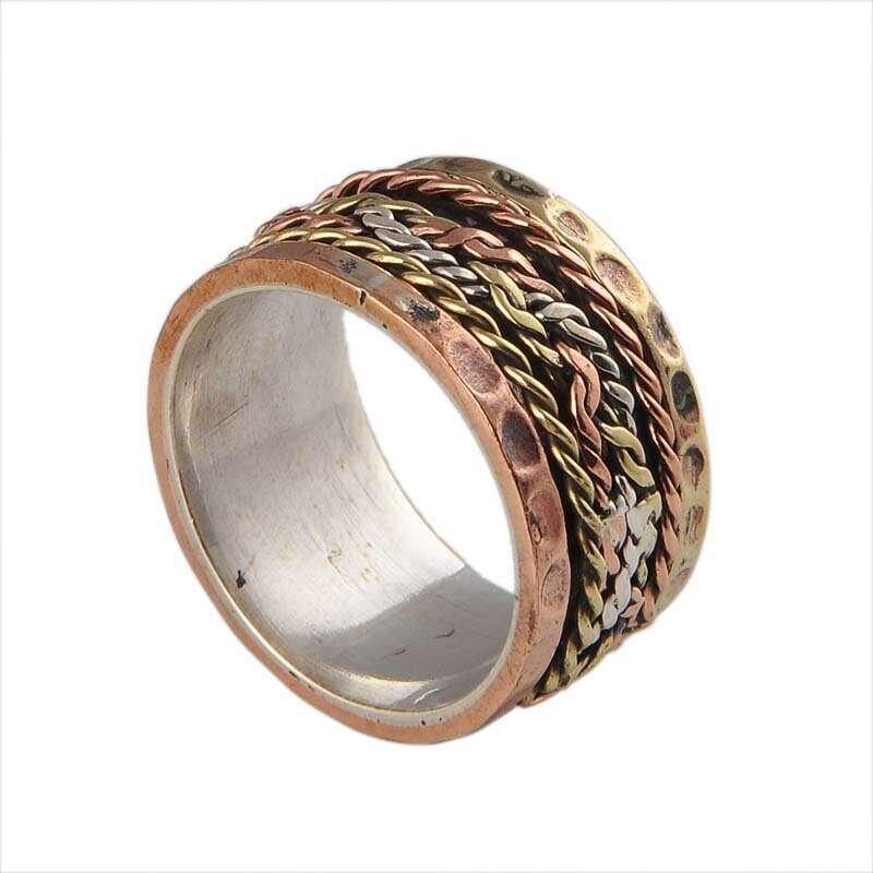 Big Size 925 Sterling Silver Ring (SPINNER RING)- -Meditation Ring- Silver Spinner Ring-925 Sterling Silver thumb Ring-Silver Band Ring
