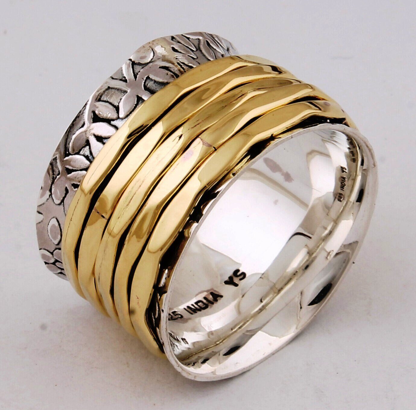 Big Size 925 Sterling Silver Ring (SPINNER RING)- -Meditation Ring- Silver Spinner Ring-925 Sterling Silver thumb Ring-Silver Band Ring