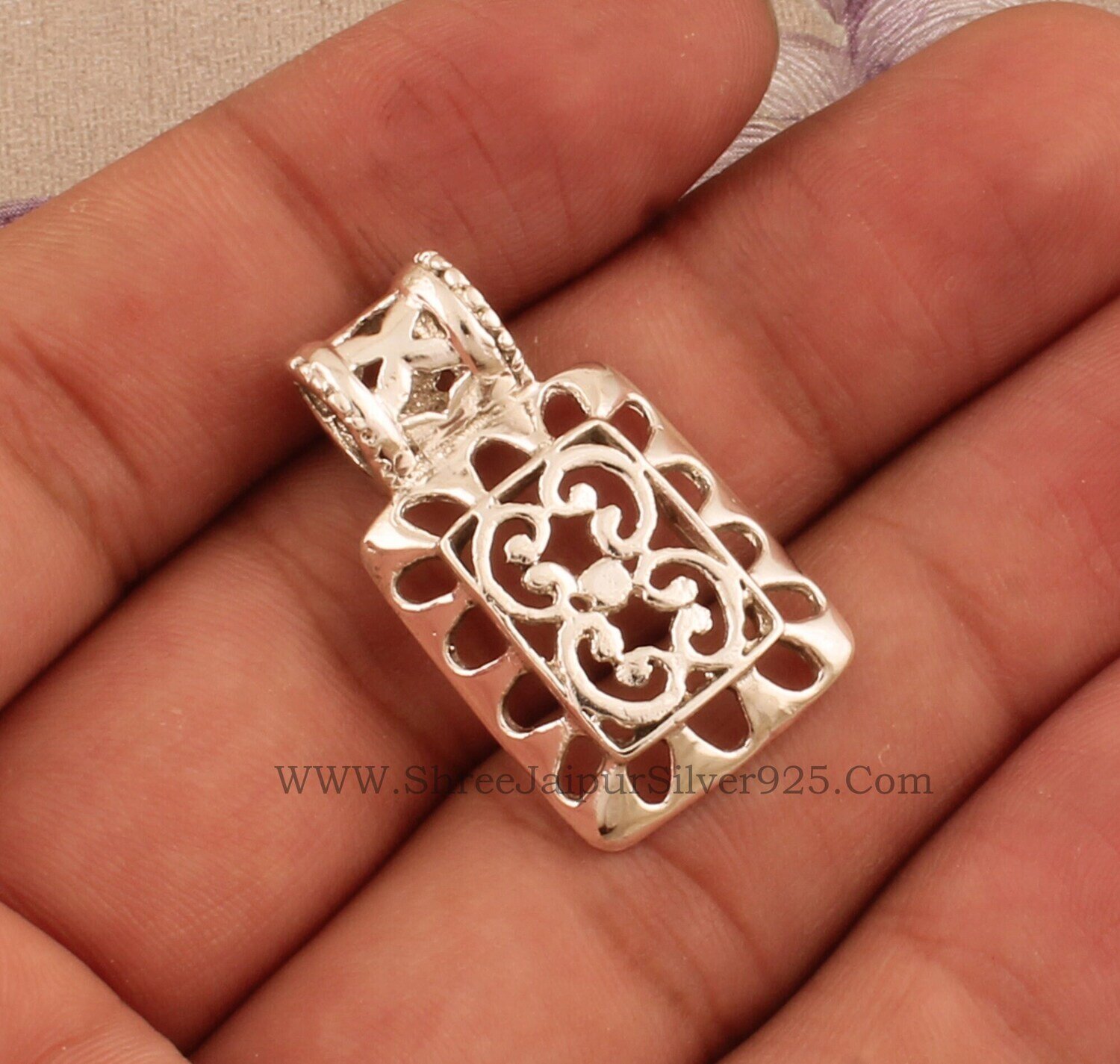 Floral 925 Sterling Silver Designer Pendant, Handmade Jewelry Gifts For Mom Pendant, Wedding For Christmas Gifts IdeaBirthstone
