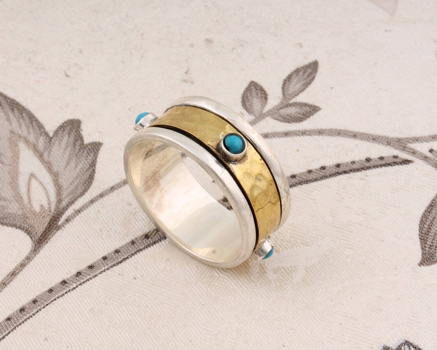 Big Size 925 Sterling Silver Ring (SPINNER RING)- -Meditation Ring- Silver Spinner Ring-925 Sterling Silver thumb Ring-Silver Band Ring