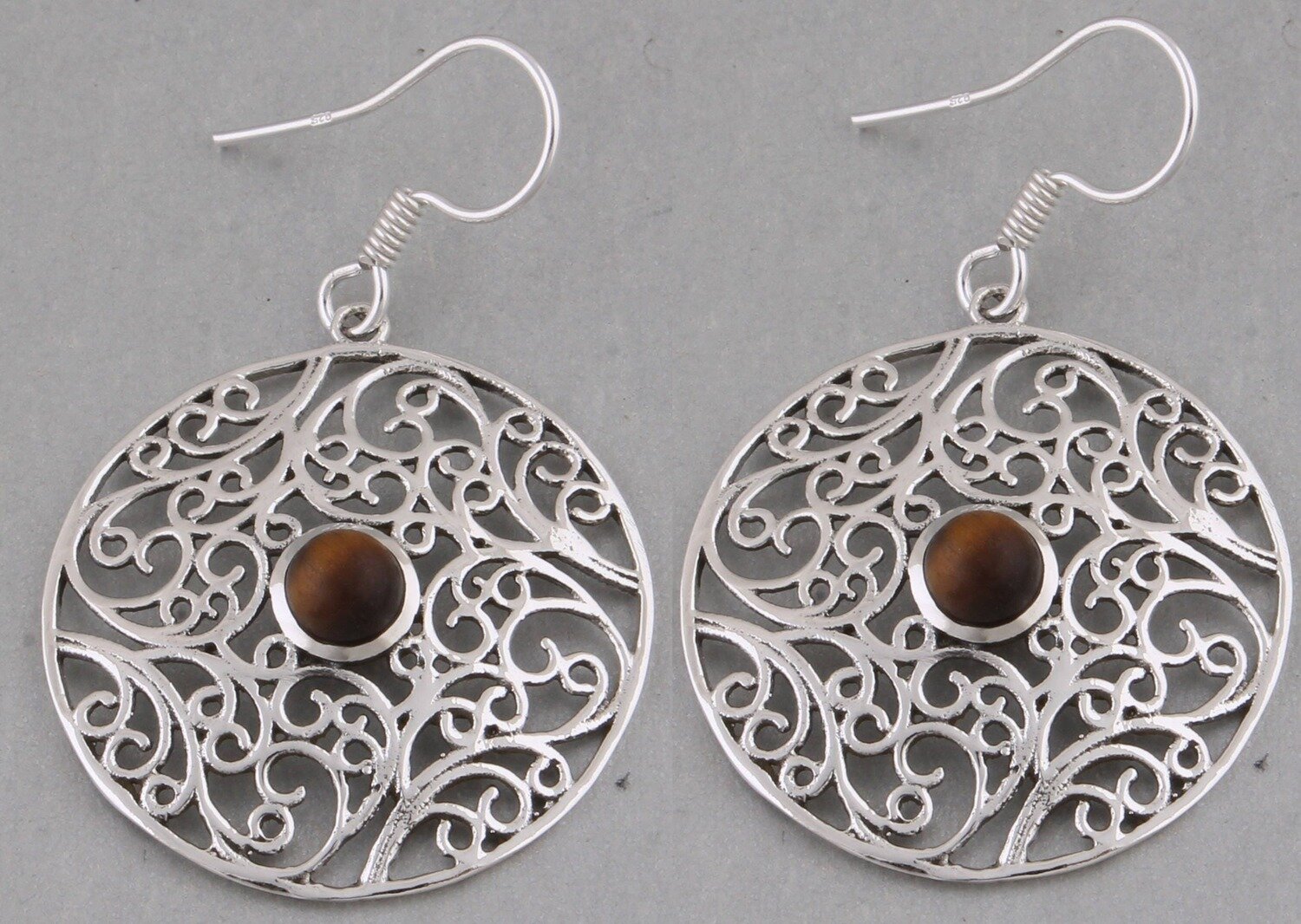 925 Sterling Silver Solid Earring Natural Tiger Eye Gemstone Earring For Women Wedding Anniversary Gifts IdeaBirthstone