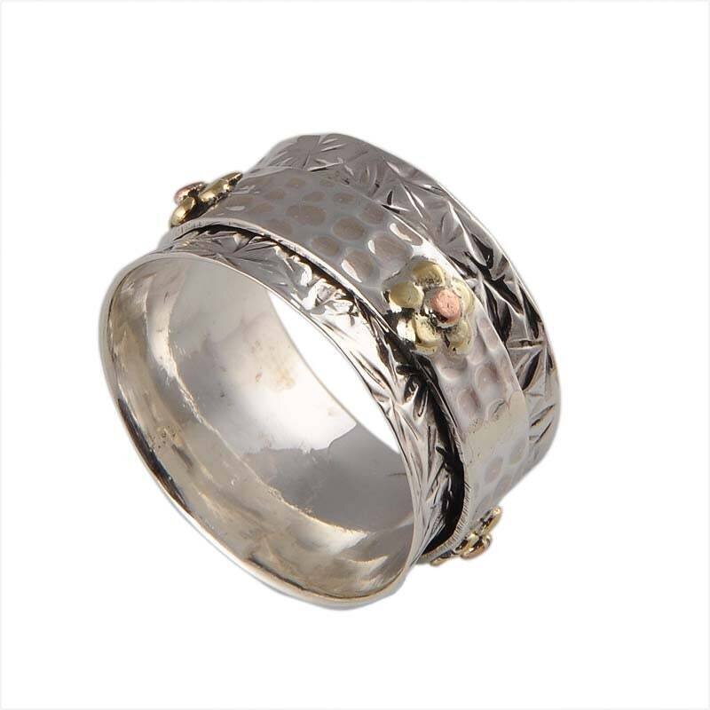 Big Size 925 Sterling Silver Ring (SPINNER RING)- -Meditation Ring- Silver Spinner Ring-925 Sterling Silver thumb Ring-Silver Band Ring