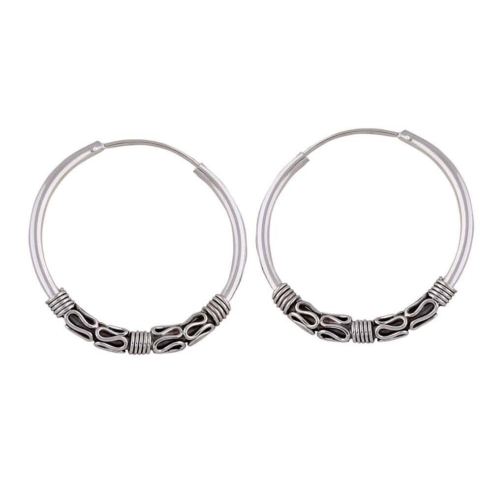 Sterling Silver Hoop Earring Antique Silver ETSYCYBER2021Cyber2021Bestseller2021EtsyBirthstone