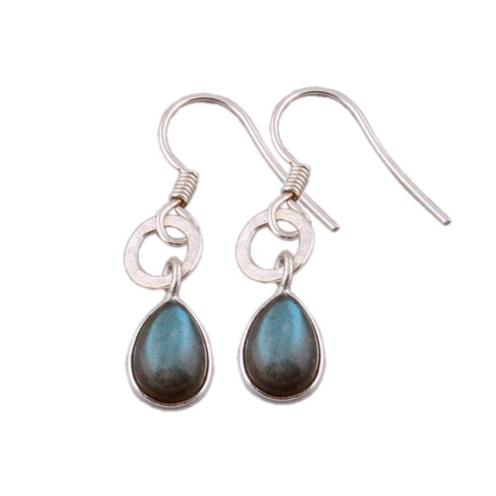 sterling silver Earring with Labradorite gemstone Antique Silver ETSYCYBER2021Cyber2021Bestseller2021EtsyBirthstone