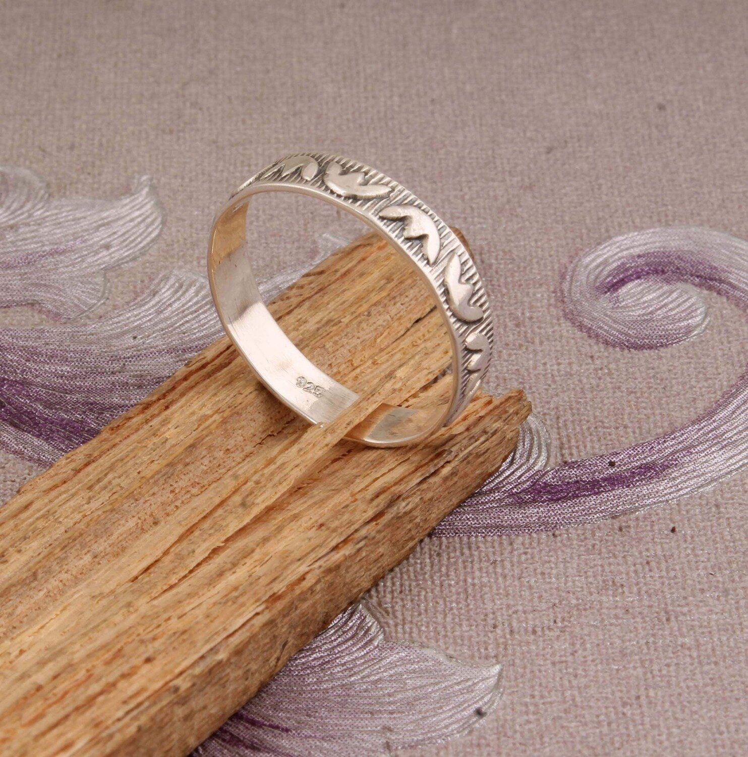 925-Sterling Solid Silver Ring,Band Silver Ring,Antique Silver Ring,Engagement Band Ring,Wedding Silver Ring,Ring Finger Ring For Girls