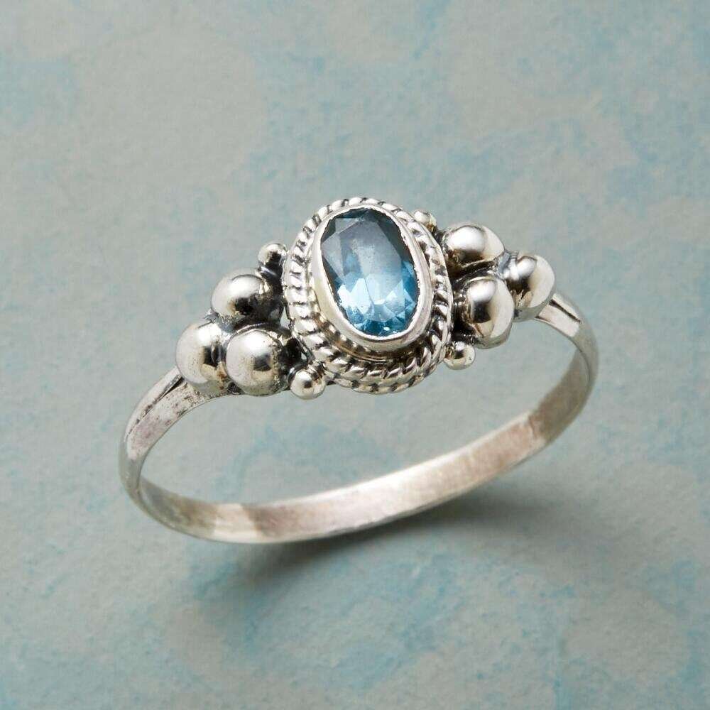 AAA+Quality Blue Topaz Gemstone Handcrafted Ring Cut Stone Boho Ring 925- Antique Silver Ring,Index Finger Ring Etsy Cyber-2021 L#-284216-R