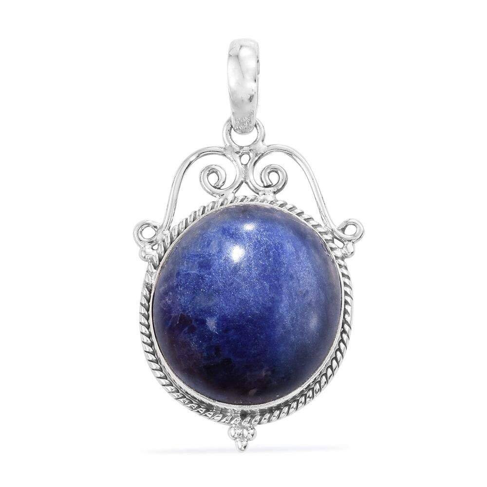 Simple Pendant Solid 925-Sterling Silver Natural Lapis Gemstone Pendant Handmade With Charm Pendant Jewelry Boho Pendant Christmas Gift