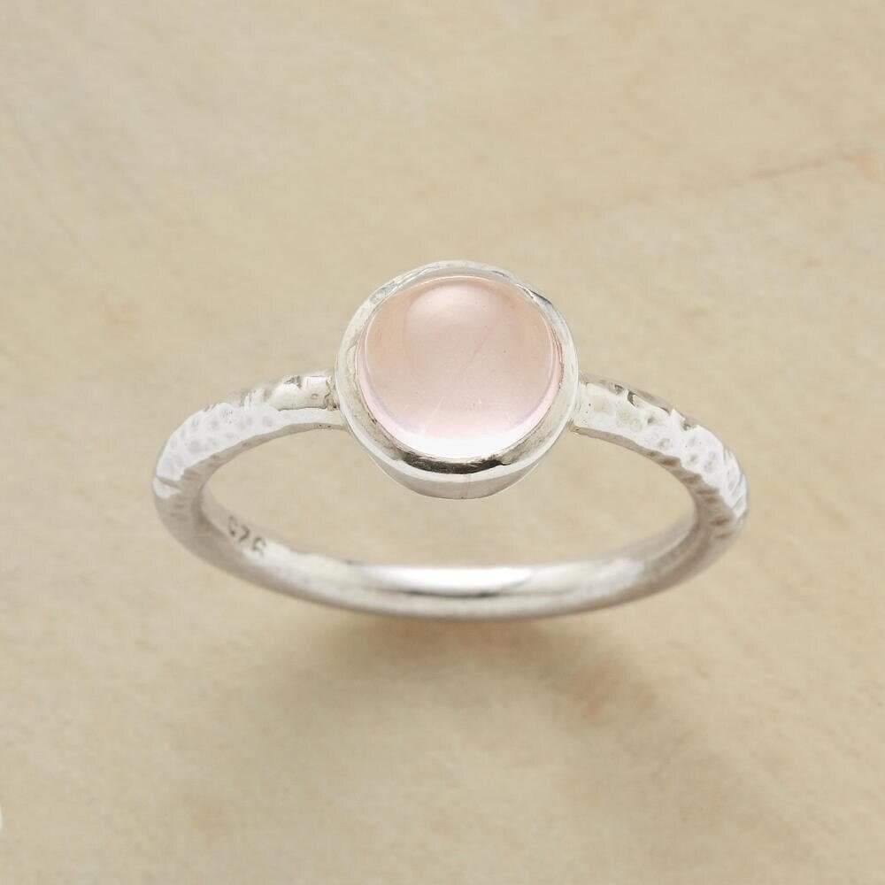 AAA+Quality Rose Quartz Gemstone Handcrafted Ring Cabochon Stone Boho Ring 925-Antique Silver Ring,Index Finger Ring Etsy Cyber-2021