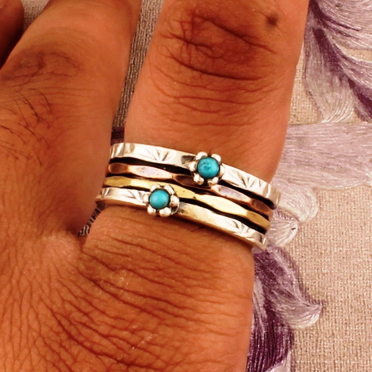 Big Size 925 Sterling Silver Ring (SPINNER RING)- -Meditation Ring- Silver Spinner Ring-925 Sterling Silver Thumb Ring-Silver Band Ring
