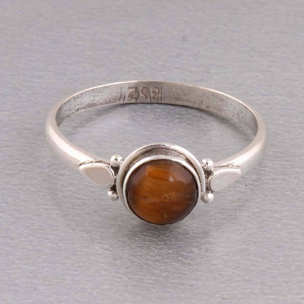 Silver Ring 925 sterling silver ring Tiger Eye gemstone Antique Silver ETSYCYBER2021Cyber2021Bestseller2021EtsyBirthstone