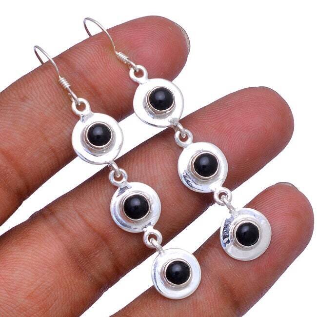 Handcrafted Earring With Natural Amethyst AAA+Quality Gemstone Cabochon Stone Boho Earring 925-Sterling Solid Silver Earring ETSYCYBER2021