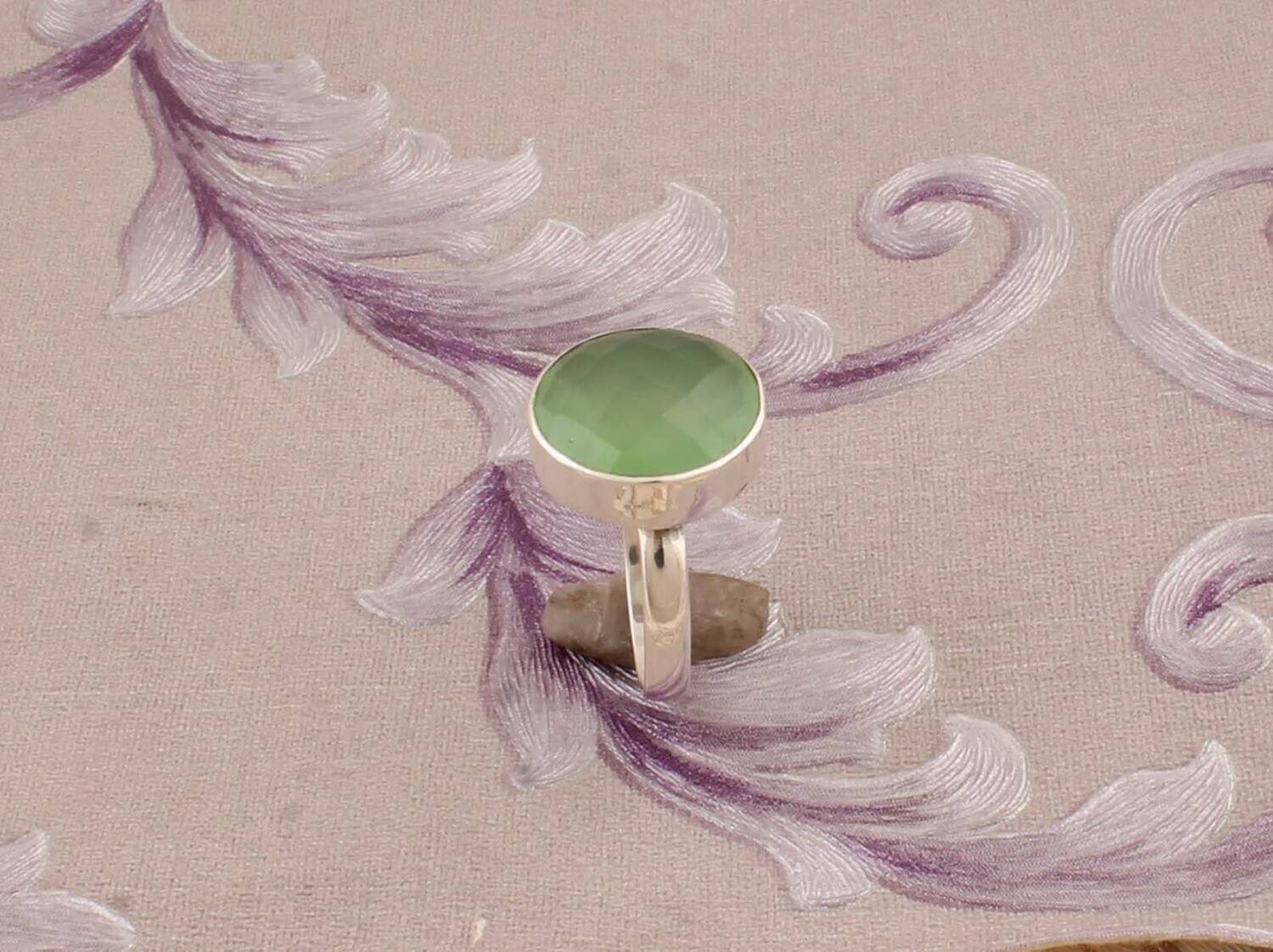 Natural Amazing Green Onyx Top Quality Gemstone Ring 925-Sterling Silver Ring,Antique Silver Ring,Middle Finger Ring Gift For HerCyber2021
