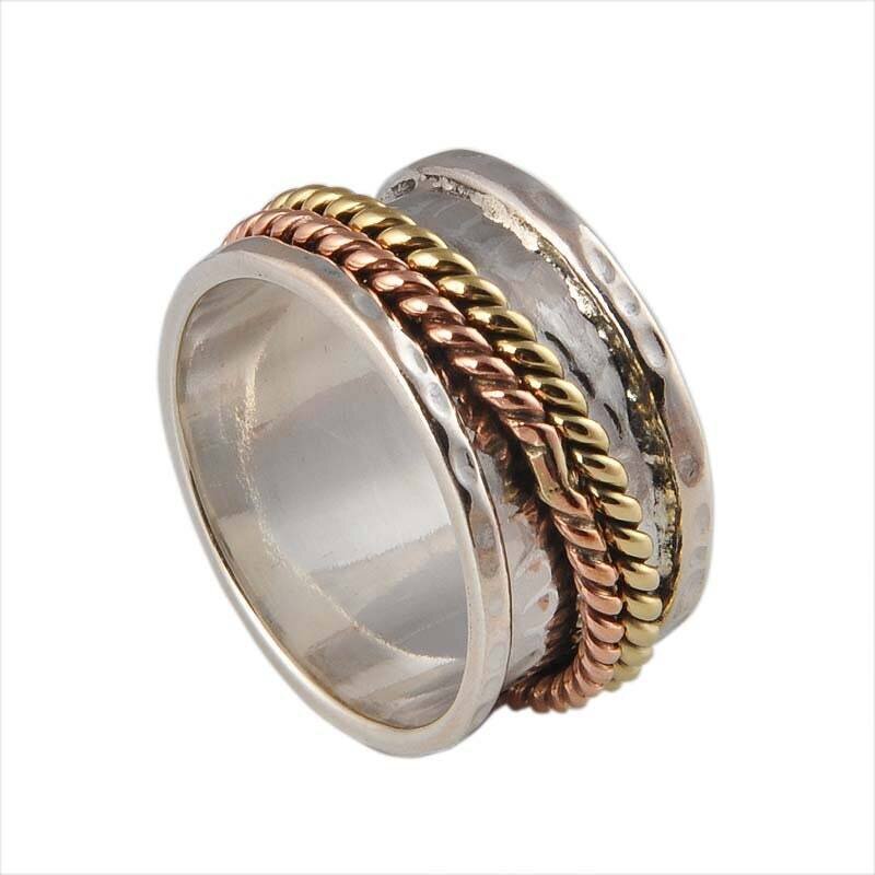 Big Size 925 Sterling Silver Ring (SPINNER RING)- -Meditation Ring- Silver Spinner Ring-925 Sterling Silver thumb Ring-Silver Band Ring