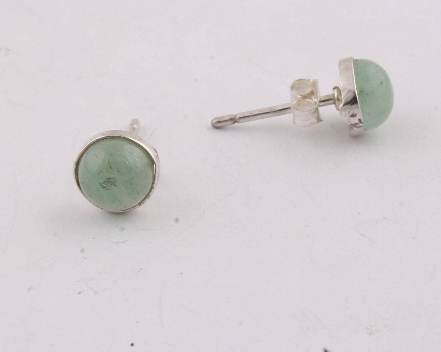 Solid 925-Sterling Silver Studs EarringBirthstone