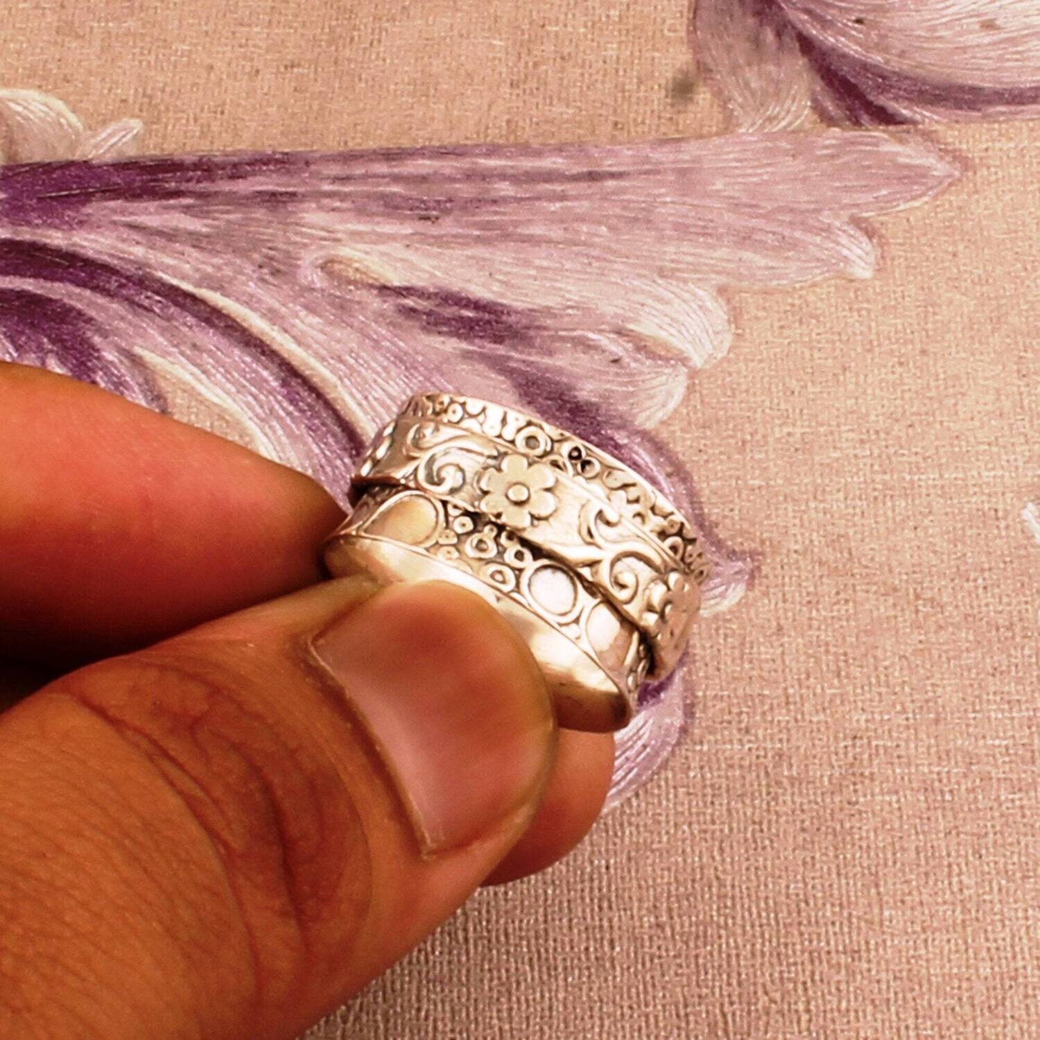 Thumb Ring 925-Sterling Silver Ring,Antique Silver Ring,Spinner Ring,Solid Silver Ring Gift Item Ring,Spinner Hot Ring Gift For HerCyber2021