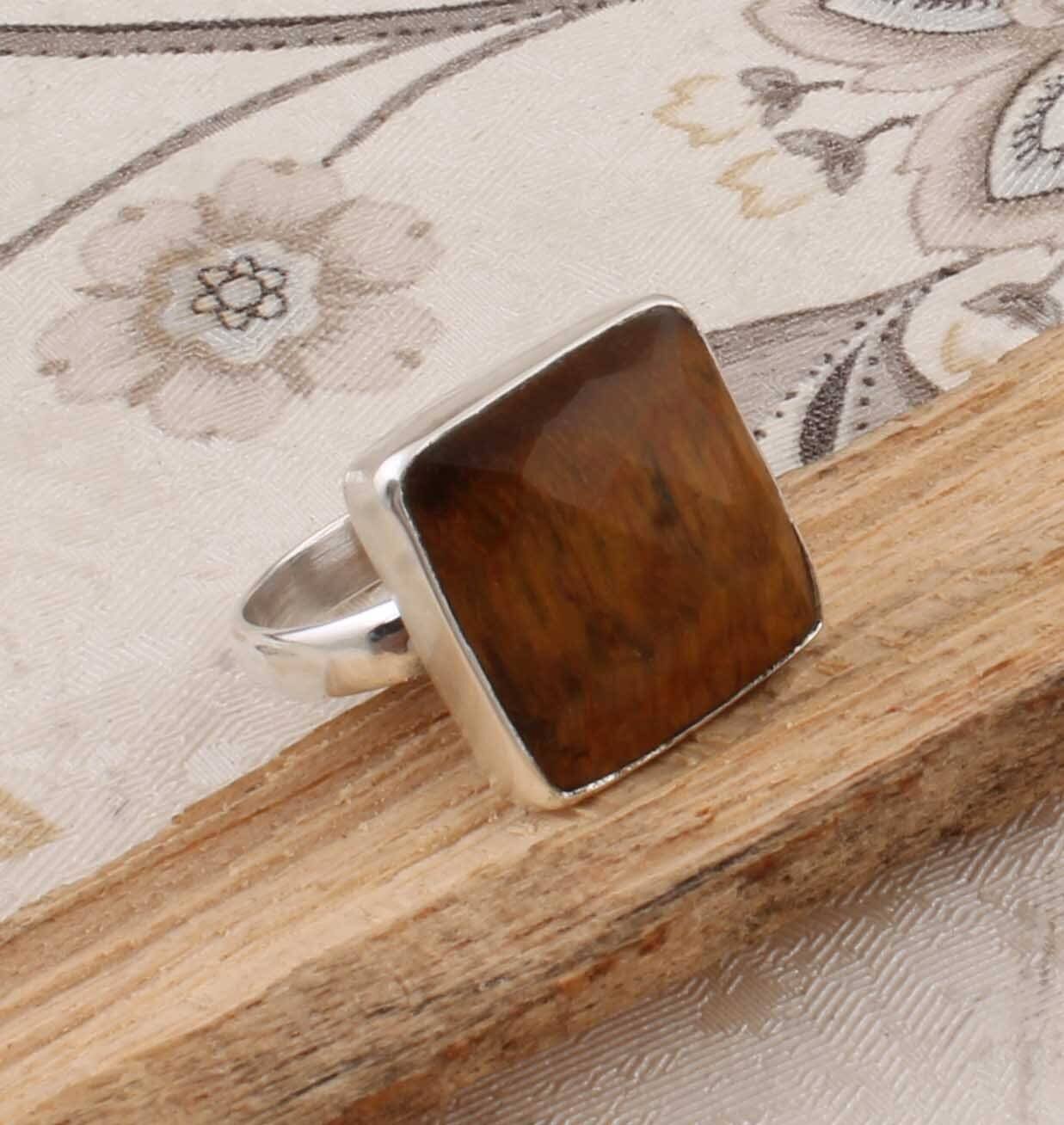 Natural Tiger-Eye Top Quality Gemstone Ring 925-Sterling Silver Ring,Simple Ring,Antique Silver Ring,Engagement Ring Gift Item RingCyber2021