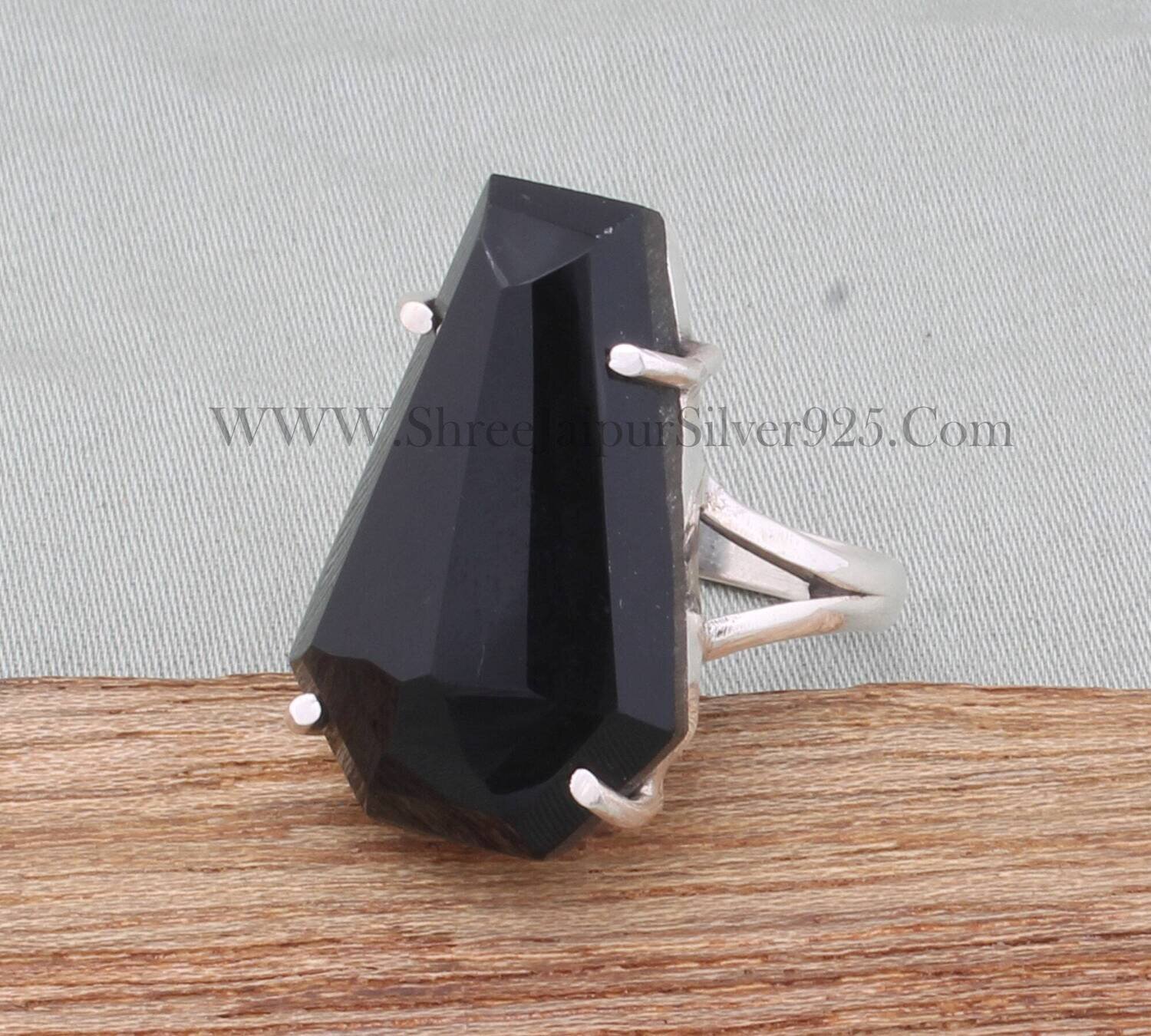 Black Onyx Ring, Coffin Ring, Bobo Ring, 925 Silver Ring, Gift For Her, Statement Ring, Dainty Ring, Women Ring, Handmade Ring, Promise Ring