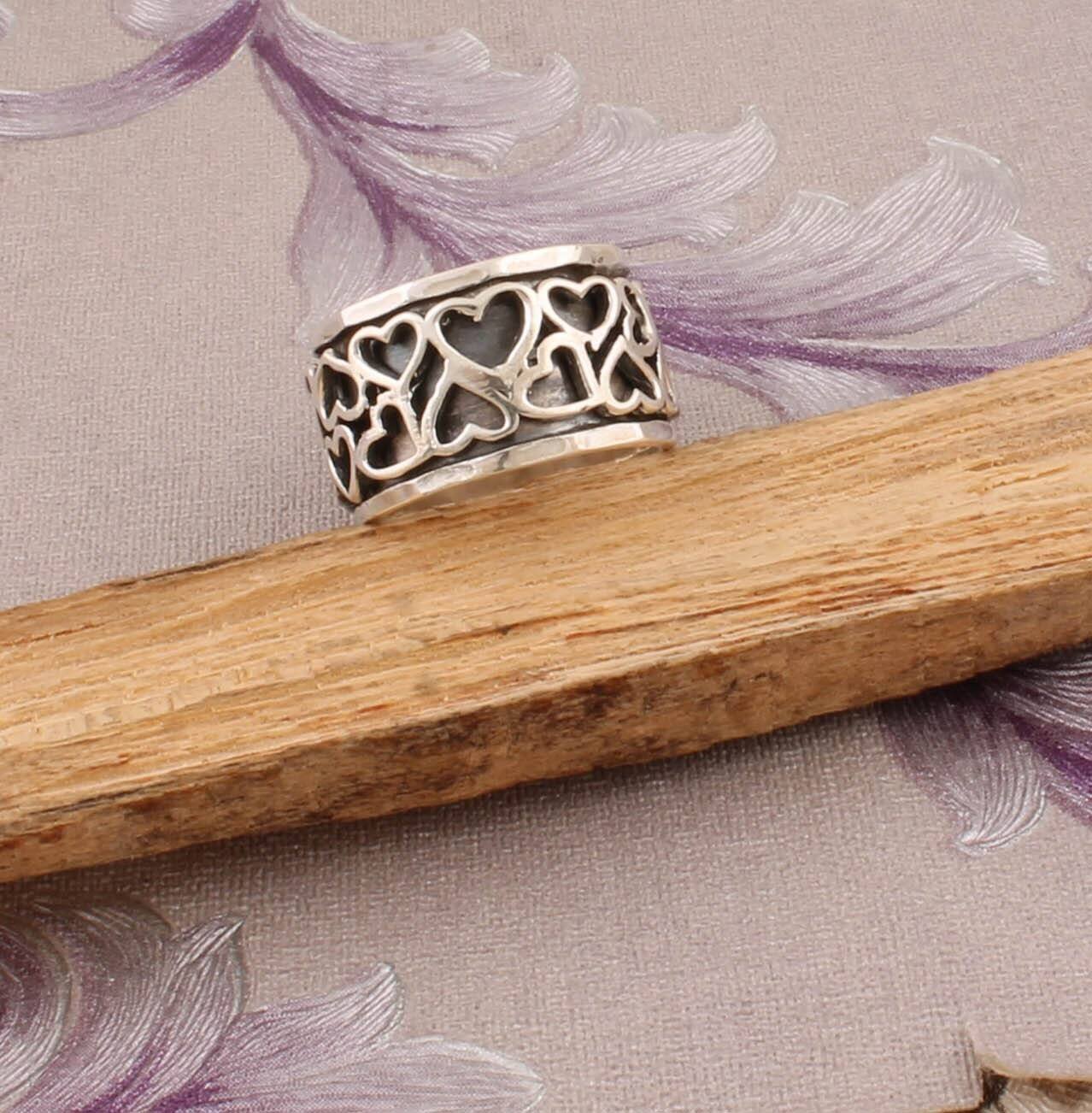Big Size 925 Sterling Silver Ring (SPINNER RING)- Silver Spinner Ring-925 Sterling Silver thumb Ring-Silver Band RingCyber2021Birthstone